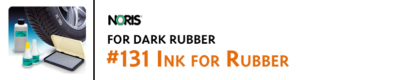 #131 ink for rubber is a highly pigmented, solvent based ink especially suitable for marking on dark rubber. Fast shipping.